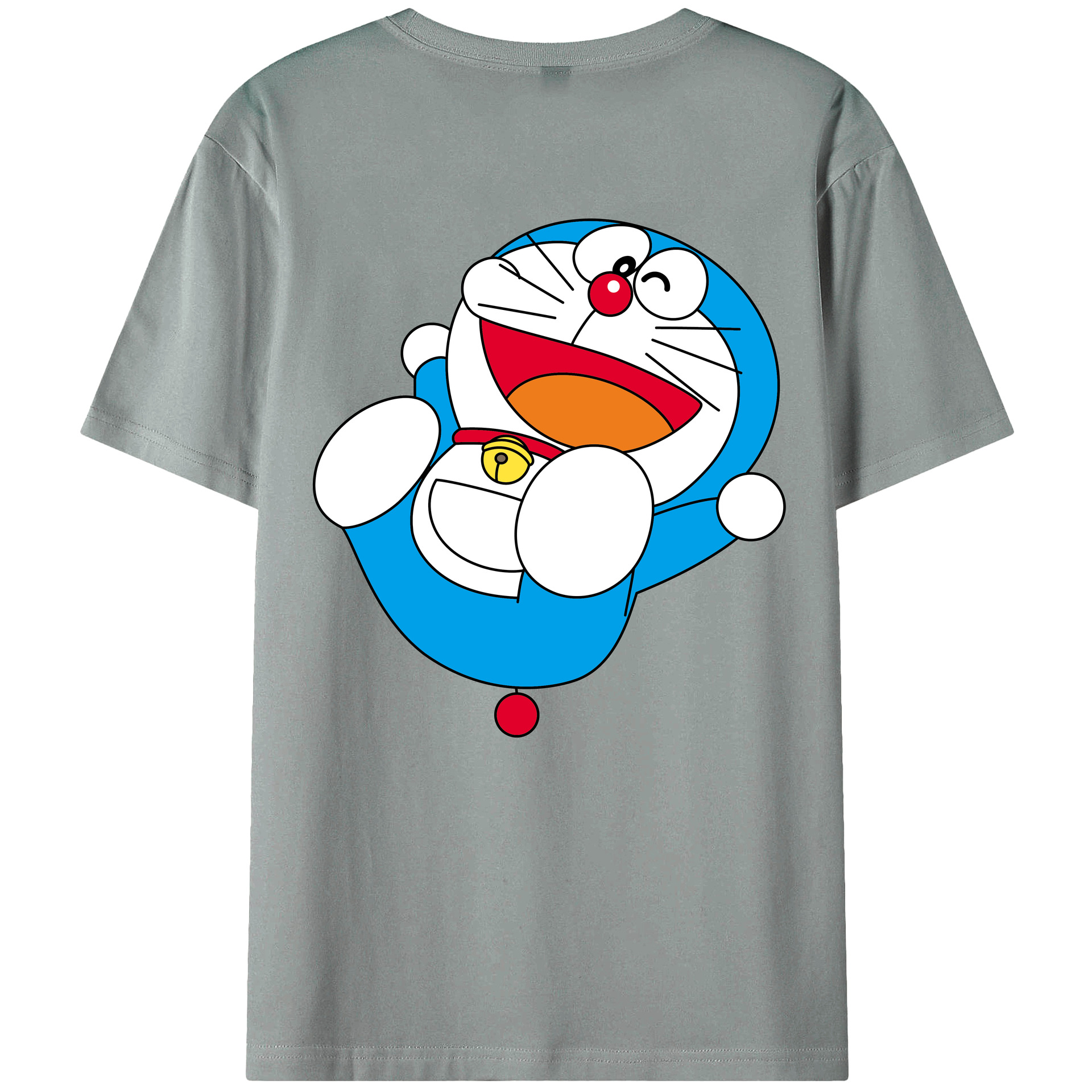 （画像用） ドラえもん Doraemon 綿100％ メンズ半袖Tシャツ（バックプリント） 通気性